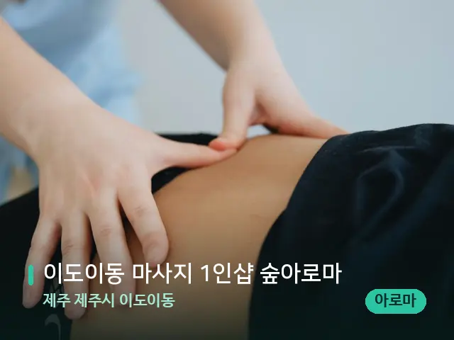 제주 제주시 이도이동 이도이동 마사지 1인샵 숲아로마 — 마사지 관리를 받는 장면