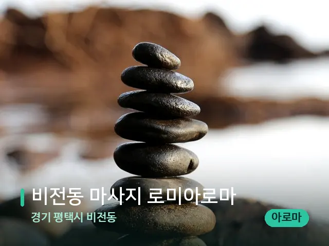 경기 평택시 비전동 비전동 마사지 로미아로마 — 핫스톤을 올린 관리 장면