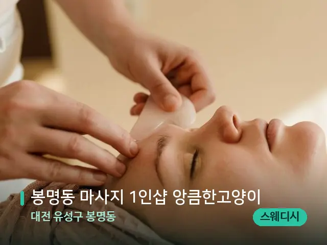 대전 유성구 봉명동 봉명동 마사지 1인샵 앙큼한고양이 — 핫스톤을 올린 관리 장면