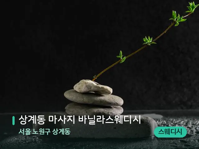 서울 노원구 상계동 상계동 마사지 바닐라스웨디시 — 핫스톤을 올린 관리 장면