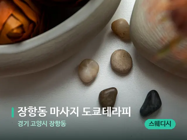 경기 고양시 장항동 장항동 마사지 도쿄테라피 — 핫스톤을 올린 관리 장면