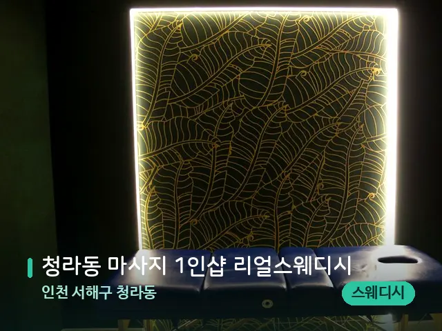 인천 서해구 청라동 청라동 마사지 1인샵 리얼스웨디시 — 스파 관리실 내부