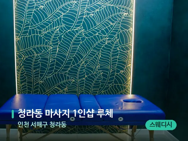 인천 서해구 청라동 청라동 마사지 1인샵 루체 — 스파 관리실 내부