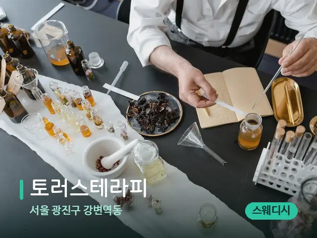 서울 광진구 강변역동 토러스테라피 — 마사지 오일과 도구