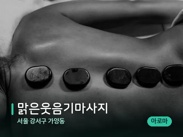 서울 강서구 가양동 맑은웃음기마사지 — 핫스톤을 올린 관리 장면