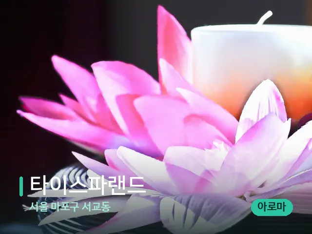 서울 마포구 서교동 타이스파랜드 — 아로마 오일을 쓰는 관리 장면