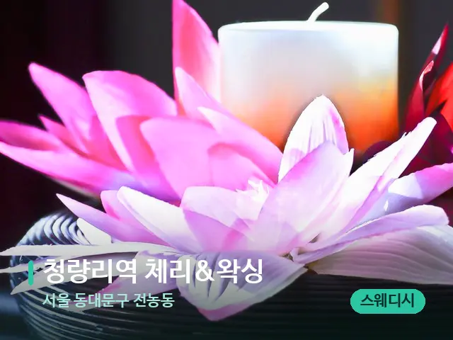 서울 동대문구 전농동 청량리역 체리&왁싱 — 아로마 오일을 쓰는 관리 장면