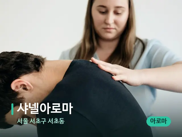 서울 서초구 서초동 샤넬아로마 — 마사지 관리를 받는 장면