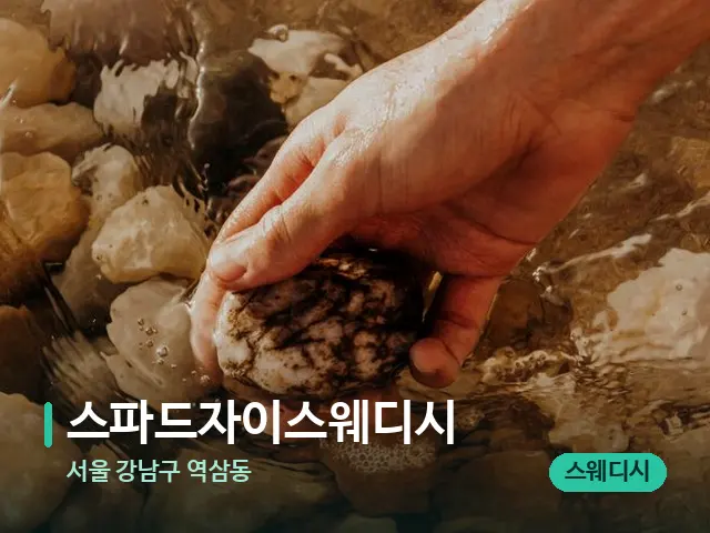 서울 강남구 역삼동 스파드자이스웨디시 — 핫스톤을 올린 관리 장면