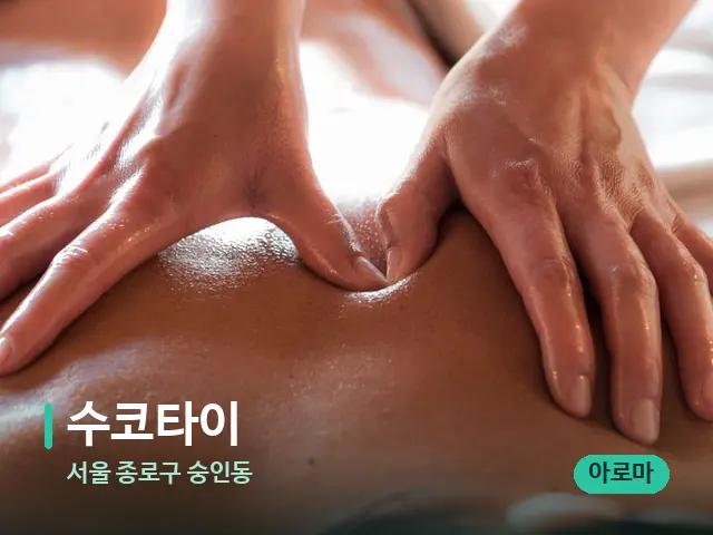 서울 종로구 숭인동 수코타이 — 마사지 관리를 받는 장면