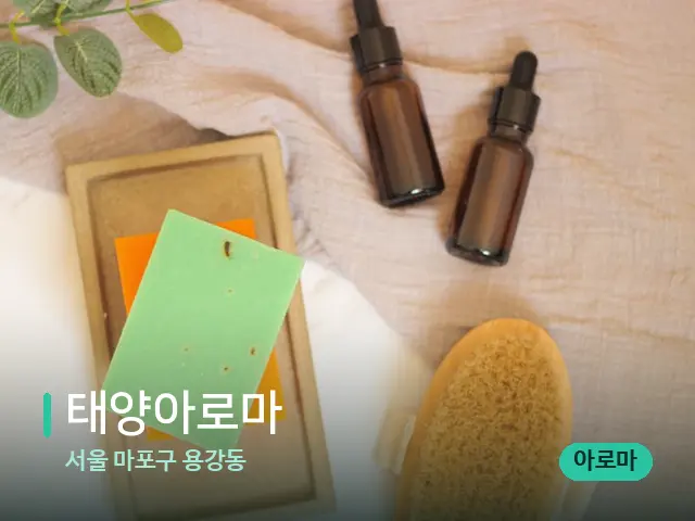 서울 마포구 용강동 태양아로마 — 핫스톤을 올린 관리 장면