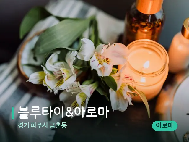 경기 파주시 금촌동 블루타이&아로마 — 아로마 오일을 쓰는 관리 장면