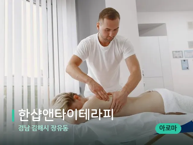경남 김해시 장유동 한샵앤타이테라피 — 마사지 관리를 받는 장면