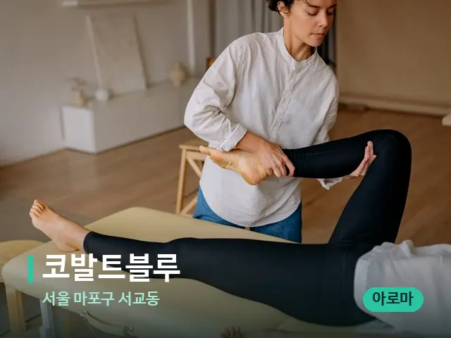 서울 마포구 서교동 코발트블루 — 마사지 관리를 받는 장면