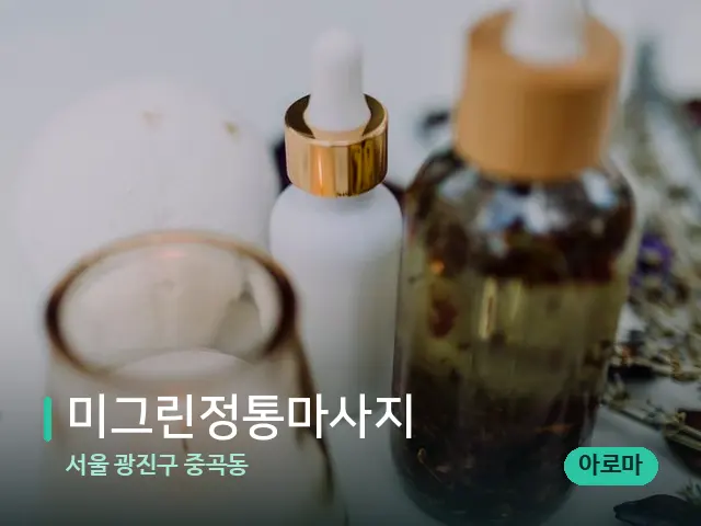 서울 광진구 중곡동 미그린정통마사지 — 스파 마사지 베드
