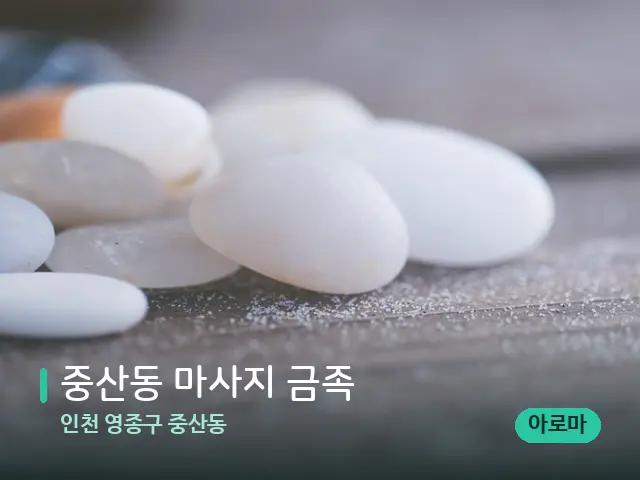 인천 영종구 중산동 중산동 마사지 금족 — 핫스톤을 올린 관리 장면