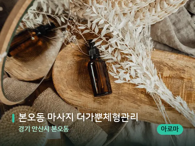 경기 안산시 본오동 본오동 마사지 더가뿐체형관리 — 마사지 오일과 도구