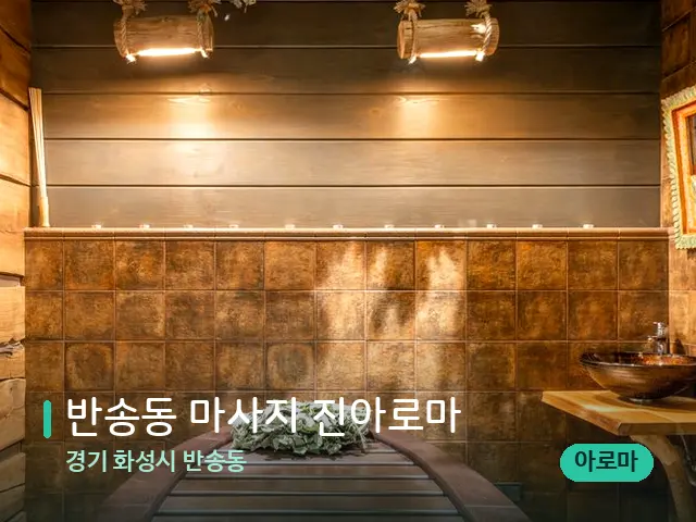 경기 화성시 반송동 반송동 마사지 진아로마 — 스파 관리실 내부