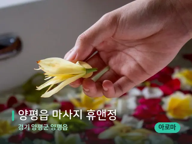 경기 양평군 양평읍 양평읍 마사지 휴앤정 — 아로마 오일을 쓰는 관리 장면