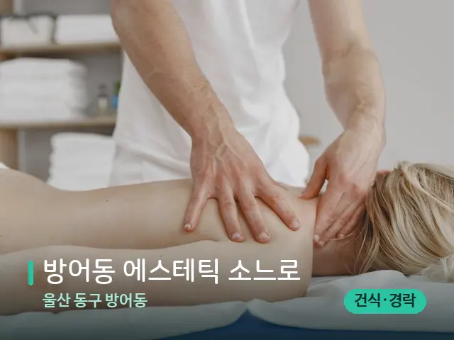 울산 동구 방어동 방어동 에스테틱 소느로 — 마사지 관리를 받는 장면
